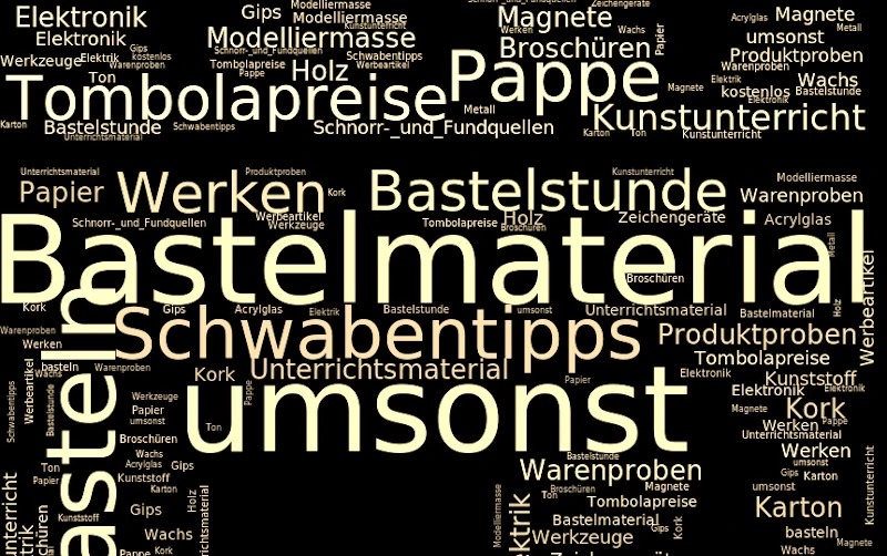 Bastelmaterial für den Unterricht - gratis